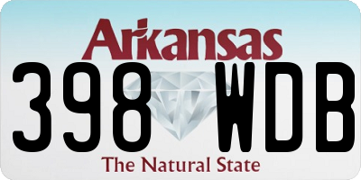 AR license plate 398WDB