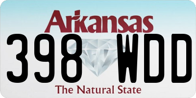 AR license plate 398WDD