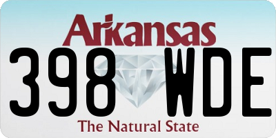 AR license plate 398WDE