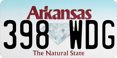 AR license plate 398WDG