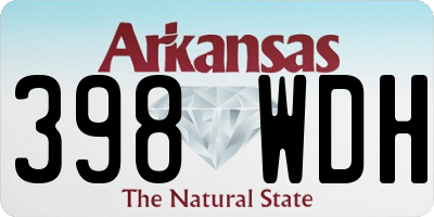 AR license plate 398WDH