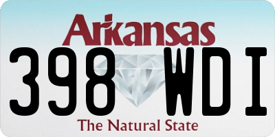 AR license plate 398WDI