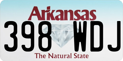 AR license plate 398WDJ
