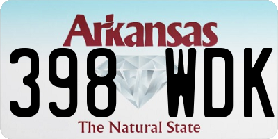 AR license plate 398WDK