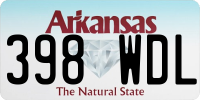 AR license plate 398WDL