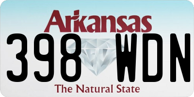 AR license plate 398WDN