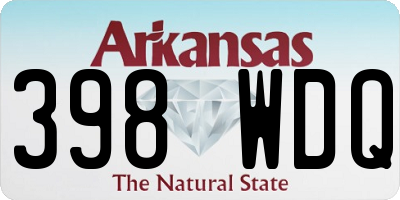 AR license plate 398WDQ