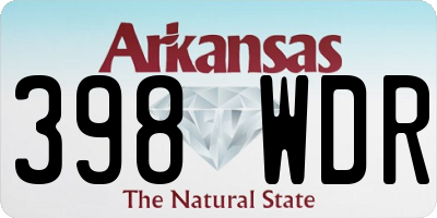 AR license plate 398WDR