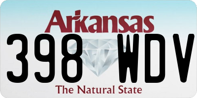 AR license plate 398WDV