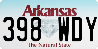 AR license plate 398WDY