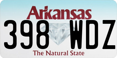 AR license plate 398WDZ