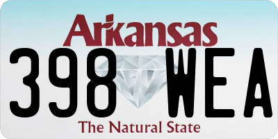 AR license plate 398WEA