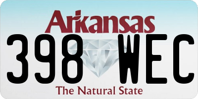 AR license plate 398WEC