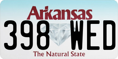 AR license plate 398WED
