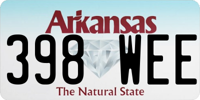 AR license plate 398WEE