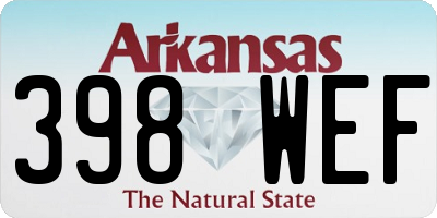 AR license plate 398WEF