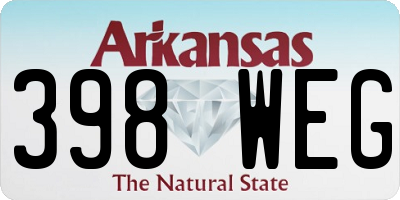 AR license plate 398WEG