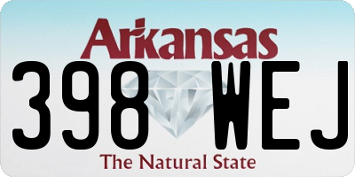 AR license plate 398WEJ