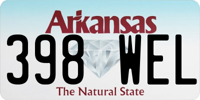 AR license plate 398WEL