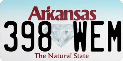 AR license plate 398WEM