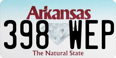 AR license plate 398WEP
