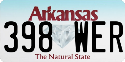 AR license plate 398WER