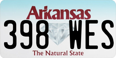 AR license plate 398WES