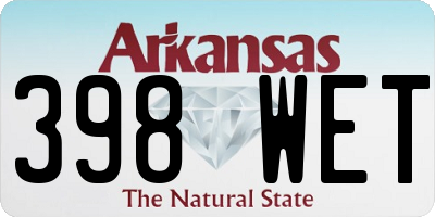 AR license plate 398WET