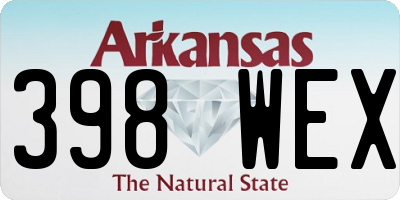 AR license plate 398WEX