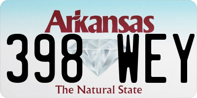 AR license plate 398WEY