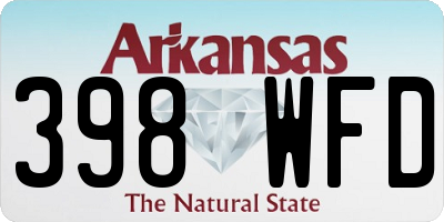 AR license plate 398WFD