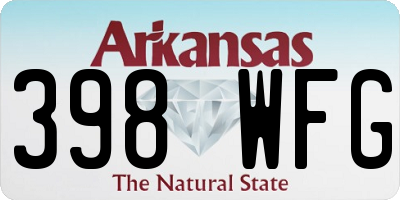 AR license plate 398WFG