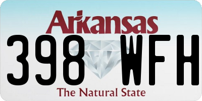 AR license plate 398WFH