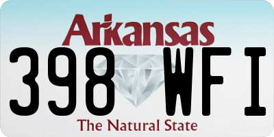 AR license plate 398WFI