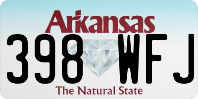 AR license plate 398WFJ