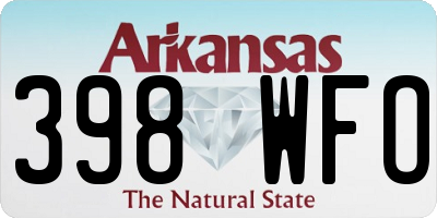 AR license plate 398WFO