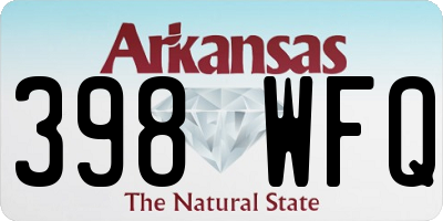 AR license plate 398WFQ