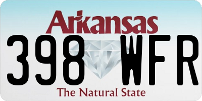 AR license plate 398WFR