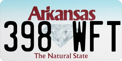 AR license plate 398WFT