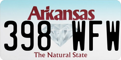 AR license plate 398WFW