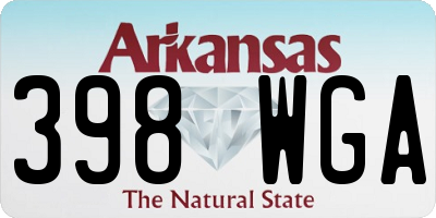 AR license plate 398WGA