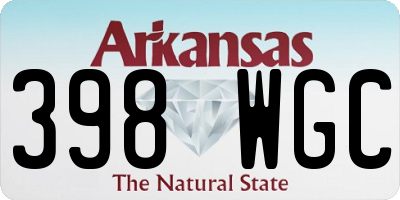 AR license plate 398WGC