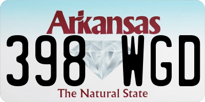 AR license plate 398WGD