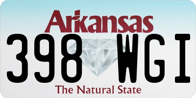 AR license plate 398WGI
