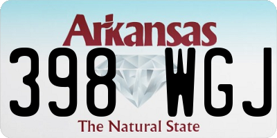 AR license plate 398WGJ