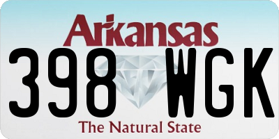 AR license plate 398WGK