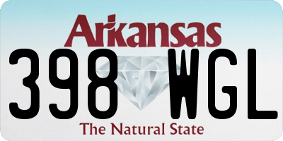 AR license plate 398WGL
