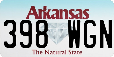 AR license plate 398WGN