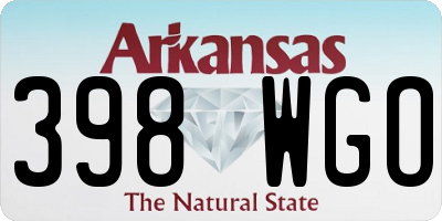 AR license plate 398WGO