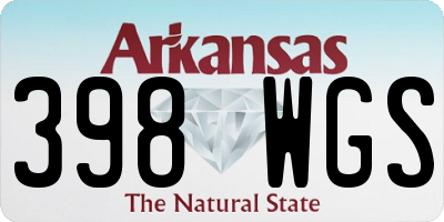 AR license plate 398WGS